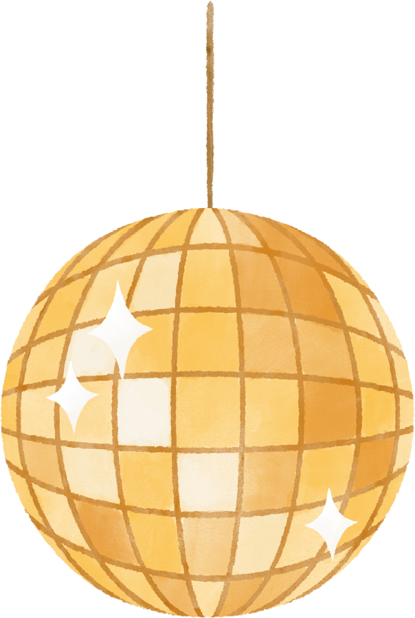 Watercolor Disco Ball